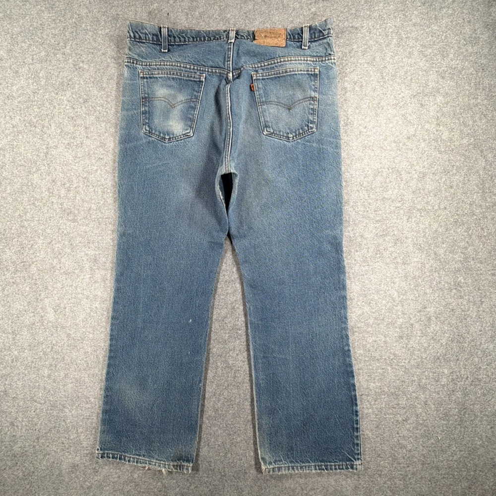 Vintage Levis 505 Jeans Mens 42x30 (Fits 40x29) Straight Orange Tab USA 70s